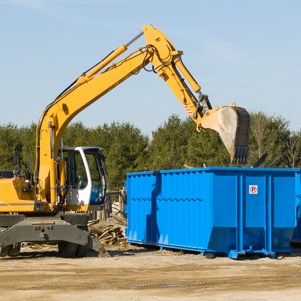 can i choose the location where the residential dumpster will be placed in Harpersfield